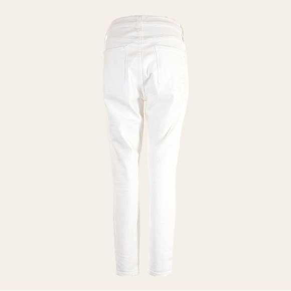 Madewell 9” High Rise Skinny Jeans White Plus Size 35T Tall Stretch Denim - Picture 2 of 9